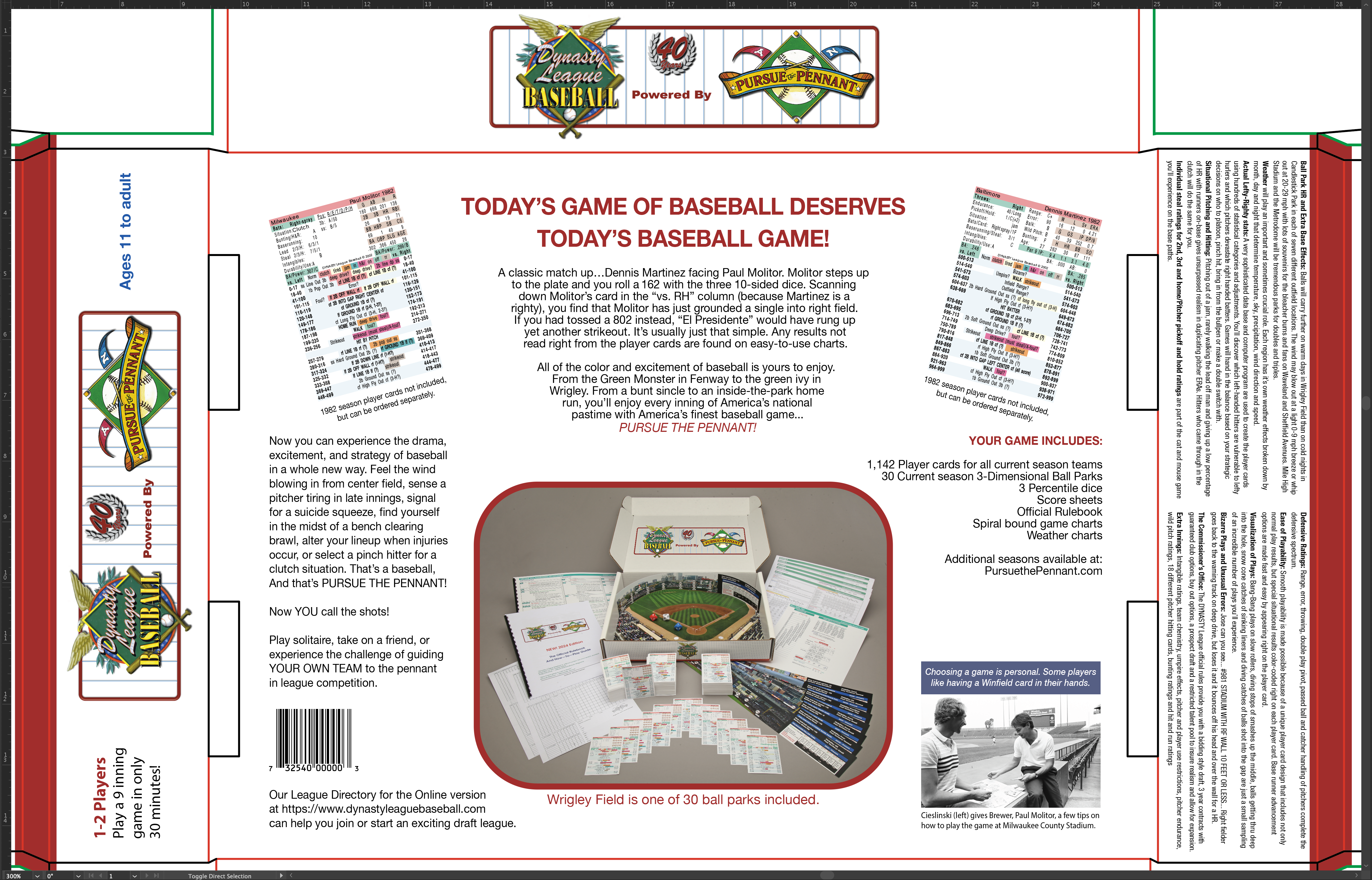 DYNASTY League Baseball Board Game